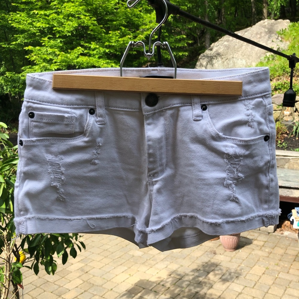 STS Blue white denim shorts